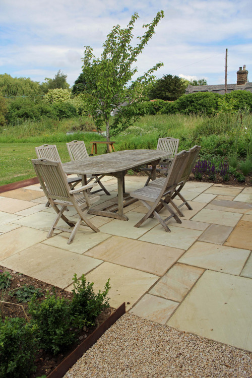 contemporary barn conversion garden